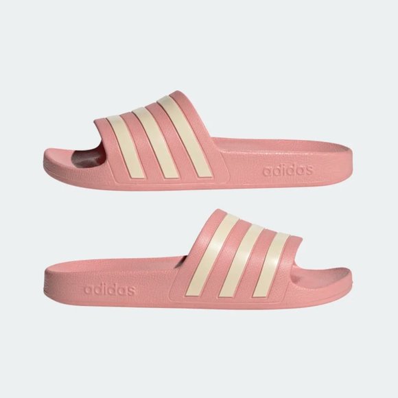 Women's Adidas Adilette Aqua Slide GZ5877 (Wonder Mauve / Wonder White) NWT - Picture 9 of 10